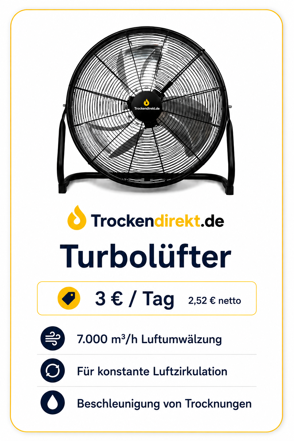 Turbolüfter mieten bei Trockendirekt.de